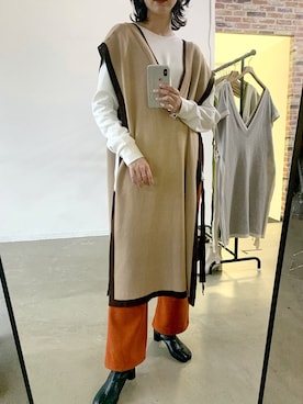 「VACANCY（ヴァカンシー）のアイテム（トップス）」を使った、sakioさん（レディース・170cm）の冬コーディネート