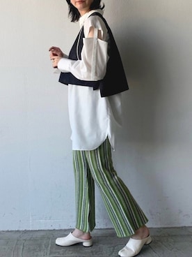 「VACANCY（ヴァカンシー）のアイテム（トップス）」を使った、sakioさん（レディース・170cm）の春コーディネート