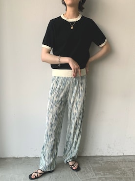 ニット セーター 半袖 コーディネート Zozotown