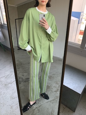 「VACANCY（ヴァカンシー）のアイテム（トップス）」を使った、sakioさん（レディース・170cm）の春コーディネート