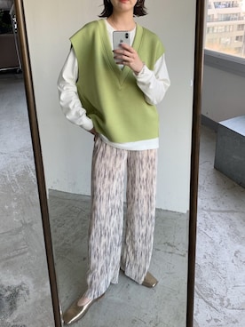 「VACANCY（ヴァカンシー）のアイテム（トップス）」を使った、sakioさん（レディース・170cm）の春コーディネート