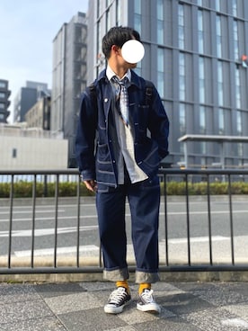 「BAYFLOW（ベイフロー）のアイテム（財布/小物）」を使った、たかさん（メンズ・168cm）の春コーディネート