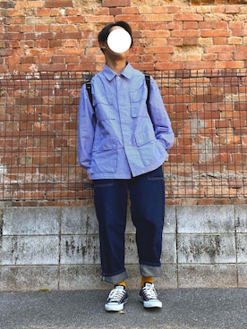 「niko and...（ニコアンド）のアイテム（その他アウター）」を使った、たかさん（メンズ・168cm）の春コーディネート