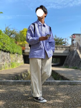 「niko and...（ニコアンド）のアイテム（その他アウター）」を使った、たかさん（メンズ・168cm）の春コーディネート