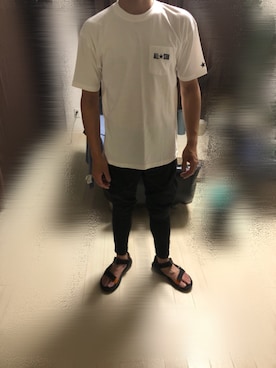 「H&M（エイチ・アンド・エム）のアイテム（その他パンツ）」を使った、takashiさん（メンズ・168cm）の夏コーディネート