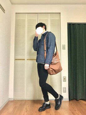 「Johnbull Private labo（ジョンブルプライベートラボ）のアイテム（デニムジャケット）」を使った、John.さん（メンズ・175cm）の冬コーディネート