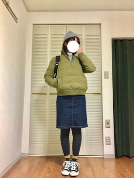 「FORK&SPOON（フォークアンドスプーン）のアイテム（帽子）」を使った、John.さん（レディース・165cm）の冬コーディネート