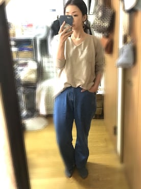 「アイテム（ピアス（両耳用））」を使った、u-koさん（レディース・164cm・40代）の冬コーディネート