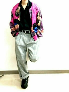 「ピカソブルゾン」｜*ぴょん*さん（メンズ・166cm）の秋コーディネート