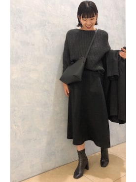 「LOWRYS FARM（ローリーズファーム）のストレッチヒールブーツ　851418（ブーツ）」を使った、yukiさん（レディース・164cm）の秋コーディネート