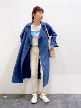 「BAYFLOW(BAYFLOW)」｜「アイテム（トレンチコート）」を使った、yukiさん（レディース・165cm）の春コーディネート