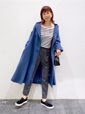 「BAYFLOW(BAYFLOW)」｜「アイテム（トレンチコート）」を使った、yukiさん（レディース・165cm）の春コーディネート
