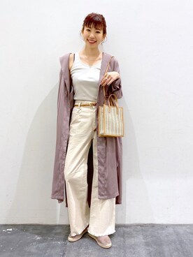 「春めきシューズ」｜「アイテム（スリッポン）」を使った、yukiさん（レディース・165cm）の春コーディネート