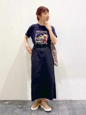 「BAYFLOW(BAYFLOW)」｜「アイテム（スリッポン）」を使った、yukiさん（レディース・165cm）の春コーディネート