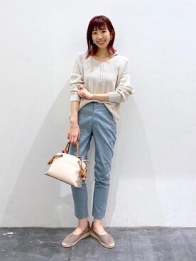 「BAYFLOW(BAYFLOW)」｜「アイテム（スリッポン）」を使った、yukiさん（レディース・165cm）の春コーディネート