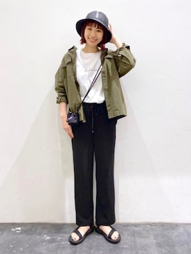 「BAYFLOW(BAYFLOW)」｜「アイテム（ミリタリージャケット）」を使った、yukiさん（レディース・165cm）の春コーディネート