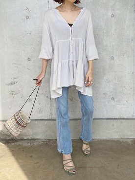 「フレア」｜「アイテム（その他）」を使った、yukiさん（レディース・165cm）の春コーディネート