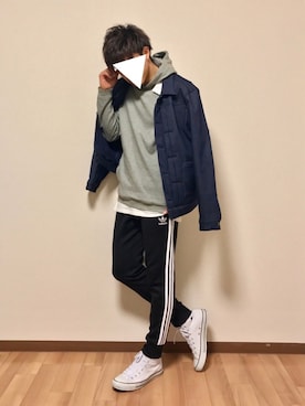 「ドラフトリーバイス」｜「アイテム（デニムジャケット）」を使った、ばさばささん（メンズ・171cm）の冬コーディネート