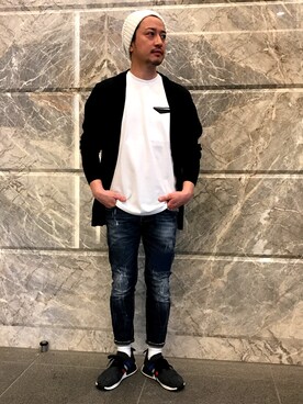 「BLUEY（ブルーイ）のアイテム」を使った、HIDEさん（メンズ・170cm）の春コーディネート