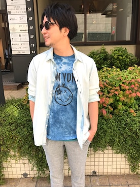 「cloudy cloudy（クラウディクラウディ）のアイテム（パンツ）」を使った、HIDEさん（メンズ・170cm）の夏コーディネート