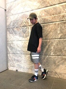 「Stampd' LA（スタンプドエルエー）のアイテム（キャップ）」を使った、HIDEさん（メンズ・170cm）の夏コーディネート