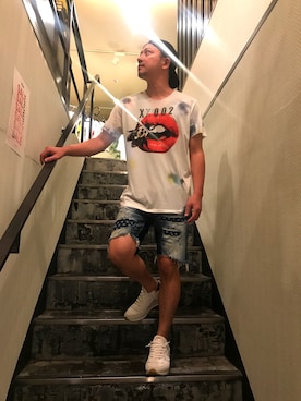 「surt（サート）のアイテム（帽子）」を使った、HIDEさん（メンズ・170cm）の夏コーディネート