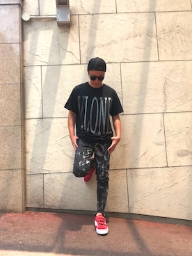 「surt（サート）のアイテム（帽子）」を使った、HIDEさん（メンズ・170cm）の夏コーディネート