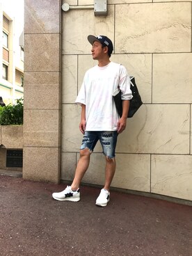 「surt」｜「アイテム（帽子）」を使った、HIDEさん（メンズ・170cm）の夏コーディネート