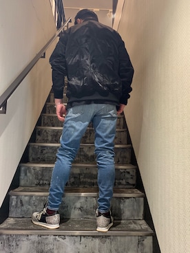 「TATRAS（タトラス）のアイテム（ブルゾン）」を使った、HIDEさん（メンズ・170cm）の春コーディネート