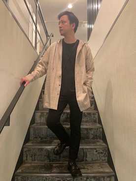 「OURET（オーレット）のアイテム（その他アウター）」を使った、HIDEさん（メンズ・170cm）の春コーディネート