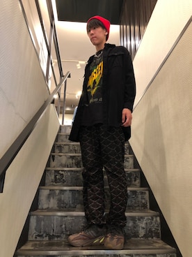 「surt（サート）のアイテム（その他アウター）」を使った、HIDEさん（メンズ・170cm）の春コーディネート