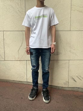 「ON THE TURF（オンザターフ）のアイテム」を使った、HIDEさん（メンズ・170cm）の夏コーディネート