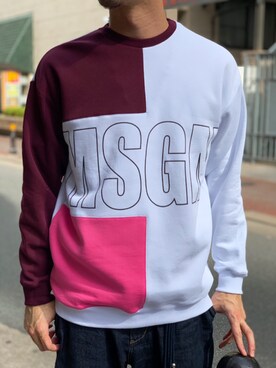 「MSGM（エムエスジーエム）のアイテム（スウェット）」を使った、HIDEさん（メンズ・170cm）の夏コーディネート
