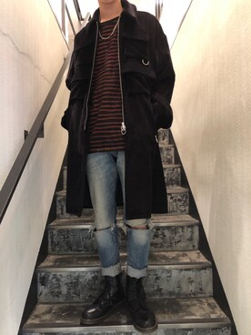 「liberum（リベルム）のアイテム（ダウンジャケット/コート）」を使った、HIDEさん（メンズ・170cm）の秋コーディネート