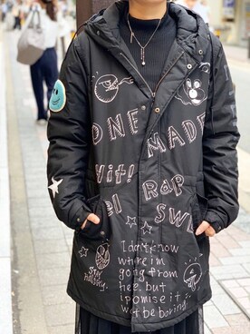 「ONE MADE（ワンメイド）のアイテム（モッズコート）」を使った、HIDEさん（メンズ・170cm）の秋コーディネート