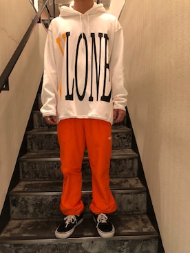 「MSGM（エムエスジーエム）のアイテム（パンツ）」を使った、HIDEさん（メンズ・170cm）の秋コーディネート