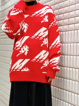 「MSGM（エムエスジーエム）のアイテム（ニット/セーター）」を使った、HIDEさん（メンズ・170cm）の秋コーディネート