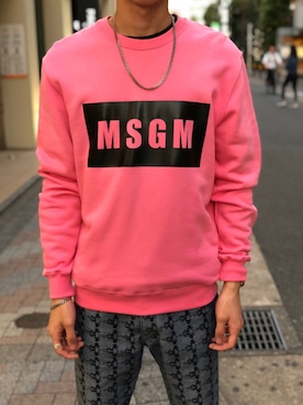 「MSGM（エムエスジーエム）のアイテム（スウェット）」を使った、HIDEさん（メンズ・170cm）の秋コーディネート