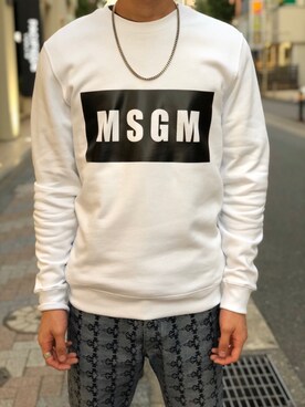 「MSGM（エムエスジーエム）のアイテム（スウェット）」を使った、HIDEさん（メンズ・170cm）の秋コーディネート