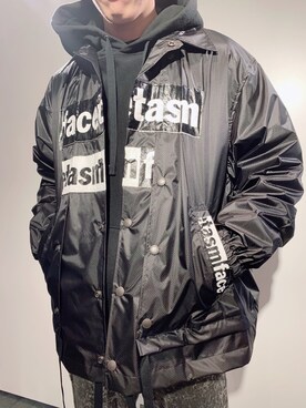 「FACETASM（ファセッタズム）のアイテム（ブルゾン）」を使った、HIDEさん（メンズ・170cm）の冬コーディネート