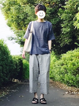 「Johnbull Private labo（ジョンブルプライベートラボ）のアイテム（パンツ）」を使った、kitsuneさん（メンズ・182cm）の夏コーディネート