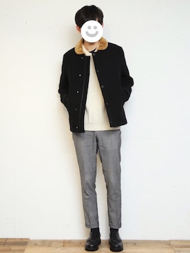 「FACTOTUM（ファクトタム）のアイテム（ジャケット/アウター）」を使った、kitsuneさん（メンズ・182cm）の冬コーディネート