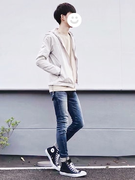 「STUDIOUS（ステュディオス）のアイテム（ジャケット/アウター）」を使った、kitsuneさん（メンズ・182cm）の春コーディネート