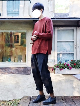 「rehacer（レアセル）のアイテム」を使った、kitsuneさん（メンズ・182cm）の秋コーディネート