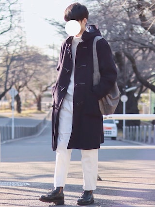 美品トラディショナルウェザーウェアHOPKINS ダッフルコート ヘリンボーンL Traditional Weatherwear（トラディショナルウェザーウェア）の