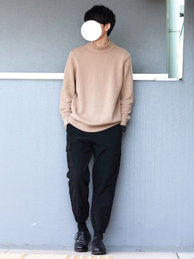 「whideout.（ファイドアウト）のアイテム」を使った、kitsuneさん（メンズ・182cm）の春コーディネート