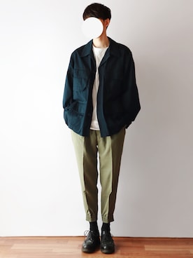「MONKEY TIME（モンキータイム）のアイテム（その他パンツ）」を使った、kitsuneさん（メンズ・182cm）の春コーディネート