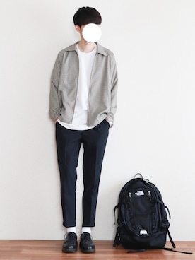 「EMMA CLOTHES（エマクローズ）のアイテム（ブルゾン）」を使った、kitsuneさん（メンズ・182cm）の秋コーディネート