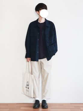 「Traditional Weatherwear（トラディショナルウェザーウェア）のTOTE BAG（トートバッグ）」を使った、kitsuneさん（メンズ・182cm）の秋コーディネート