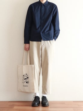 「Traditional Weatherwear（トラディショナルウェザーウェア）のTOTE BAG（トートバッグ）」を使った、kitsuneさん（メンズ・182cm）の秋コーディネート